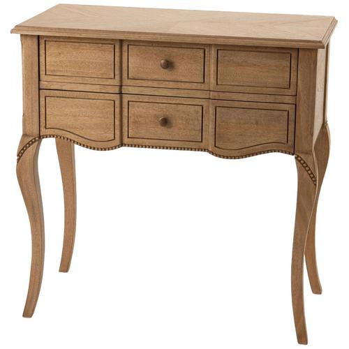 Commode 2 Tiroirs 80x40x80 Cm Naturel - Loire