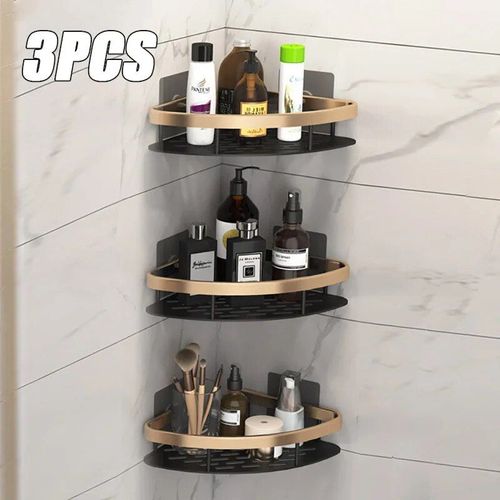 Étagère Flottante pour Étagères Murales,Matériel de Douche,Support de Rangement Mural - Type triangle 3pcs #A