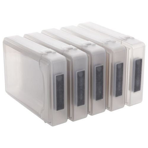 Boîte de rangement en plastique pour disque dur HDD IDE SATA 3.5 pouces, 5 pièces, boîtier gris