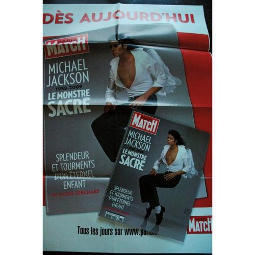 Paris Match N° 3137 2009 Cover Michael Jackson Le Monstre Sacre 46 Pages Spéciales + Poster