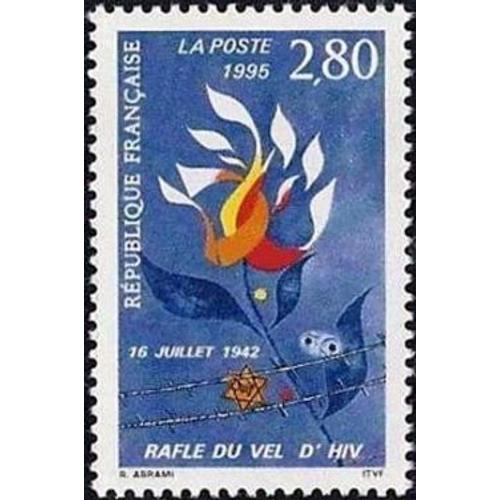 1 Timbre France 1995, Neuf - Rafle Du Vel D'hiv 16 Juillet 1942 - Yt 2965