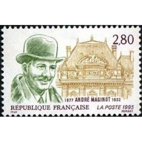 1 Timbre France 1995, Neuf - André Maginot( 1877-1932) - Yt 2966