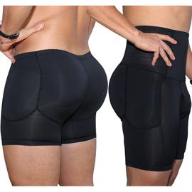 Boxer moulant noir pour homme, sous-vêtement rembourré rehausseur de  fesses, Booty Booster, Boyshort