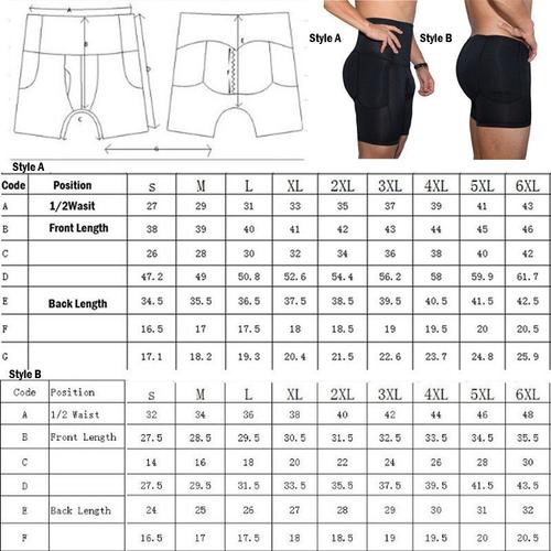 Boxer moulant noir pour homme, sous-vêtement rembourré rehausseur de  fesses, Booty Booster, Boyshort