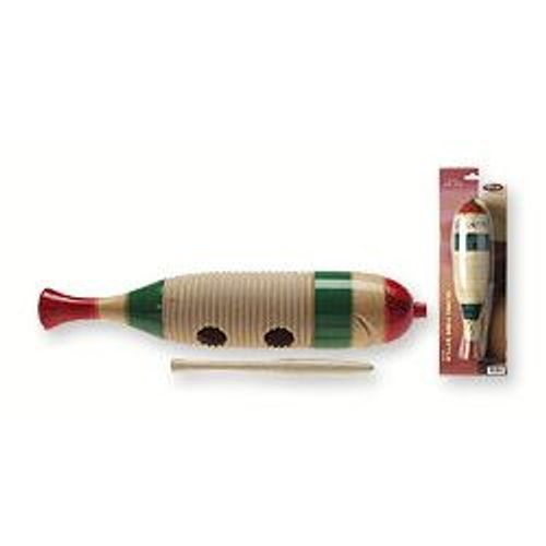 Stagg Guf-141s - Petit Guiro En Bois En Forme De Poisson, Avec Mailloche