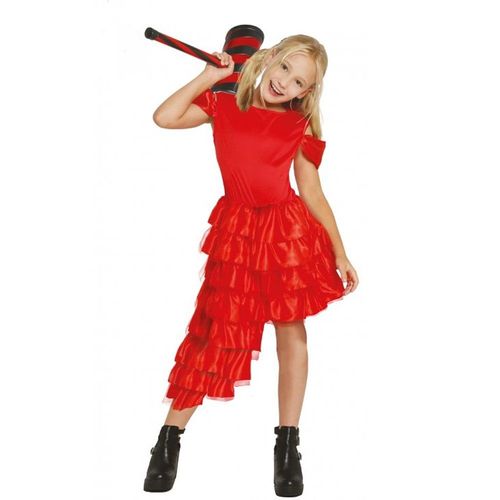 Déguisement Crazy Girl Rouge Fille