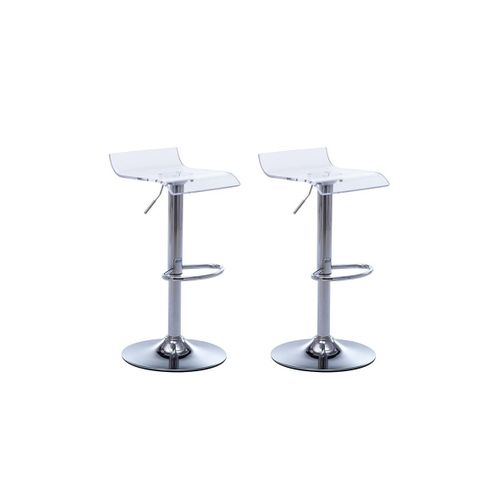 Lot De 2 Tabourets De Bar Oliver - Acrylique - Transparent