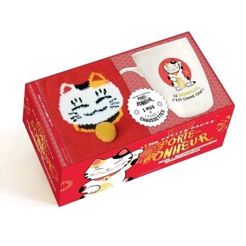 Ma Petite Pause Porte-Bonheur - Coffret Avec 1 Mug, 1 Paire De Chaussettes Et 1 Livre De Recettes