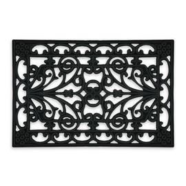Relaxdays Paillasson Caoutchouc, Tapis D?Entrée, Caillebotis Caoutchouc Ornements, 40x60