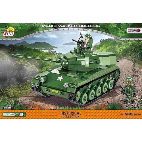 Guerre Du Vietnam Tank M41a3 Walker Bulldog - 625 Pièces - 2 Figurines Cobi
