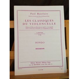 Paul Bazelaire Rondo Boccherini Partition Violoncelle Et Piano Éditions Leduc