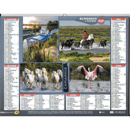Calendrier Ptt 2016
