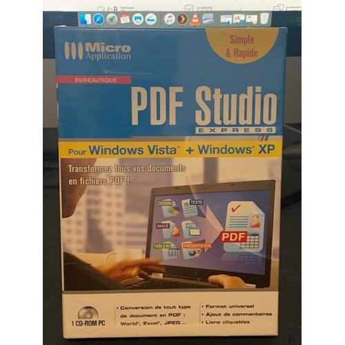 Pdf Studio Express Pour Windows Vista + Windows Xp