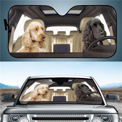 pare-soleil de voiture pour femme et fille,accessoire d'intérieur,Design  amusant,chien Labrador,chat - Type HN4829HC