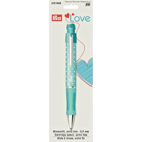 Prym 610848 Love Stylo Á Mines Extra Fin 0,9 Mm 1 Pce, Plastique, Bleu, 1 Unité