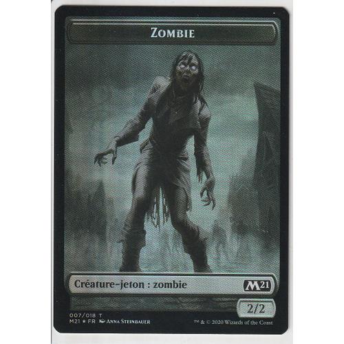 Carte Magic - Zombie - 007/018 T - Foil - Créature - Jeton Édition De Base 2021 - Collector - Vf