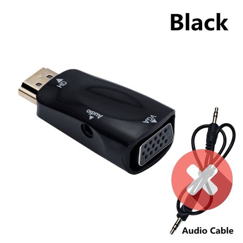 Seul adaptateur Convertisseur de câble Mini HDMI vers VGA HD 1080P, adaptateur convertisseur mâle vers femelle, Jack 3.5mm, Audio pour PC, tablette