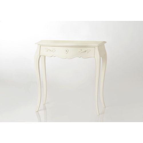 Bureau 1 Tiroir 80 Cm En Bois Blanc - Charmy Blanc