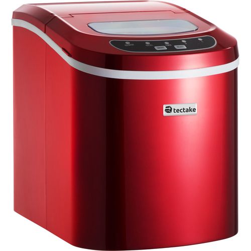 TECTAKE Machine à glaçons 9 Glaçons en 6 à 13 minutes de 12 à 15 kg de glaçons en 24 heures 36 cm x 24 cm x 32 cm Rouge