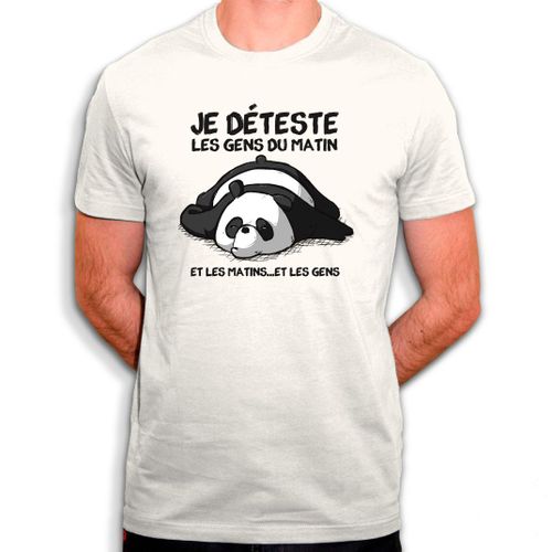 T-Shirt Panda - Je N'aime Pas Les Gens - Tee Shirt En Coton Bio
