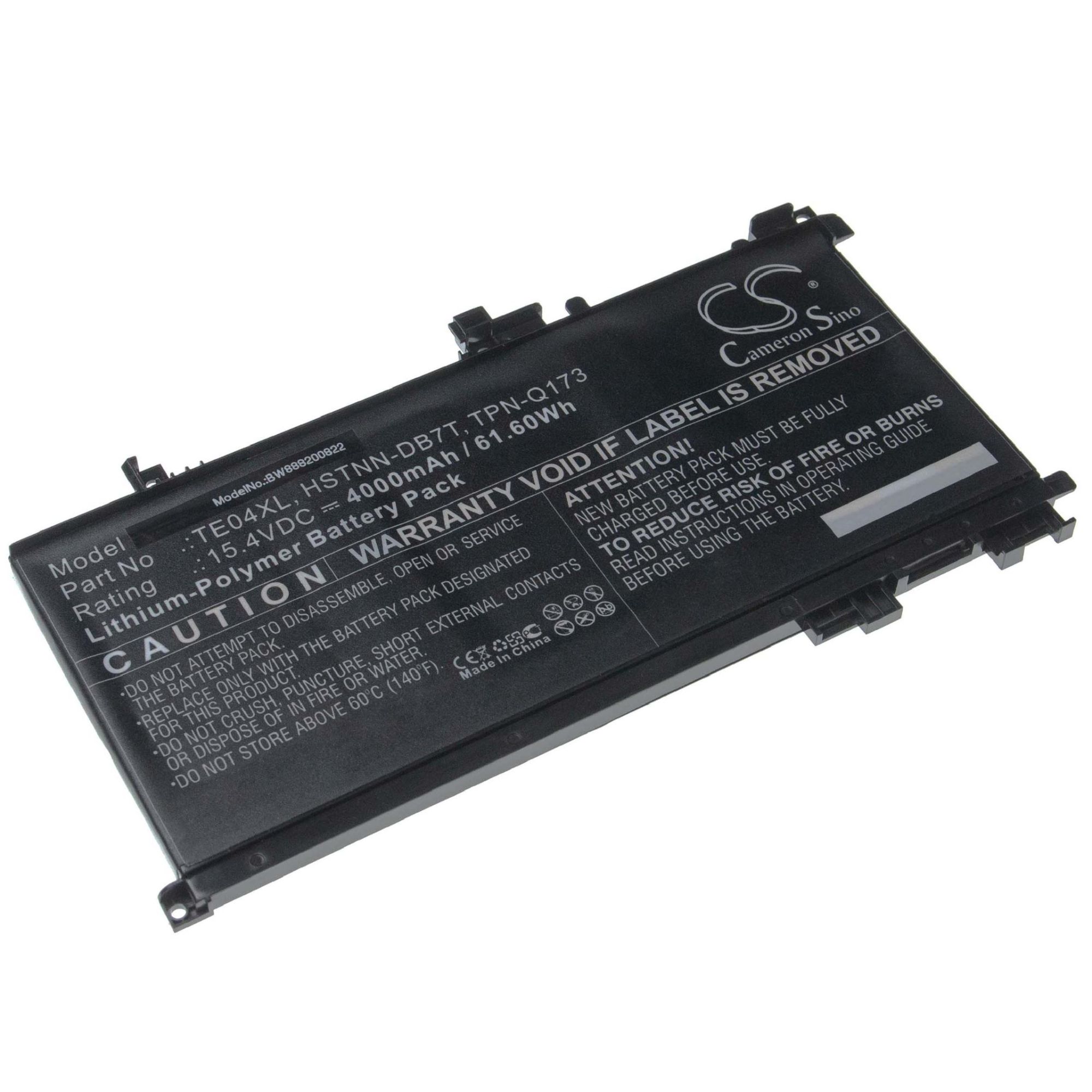 vhbw Batterie compatible avec HP Pavilion 15-BC215TX, 15-BC217TX, 15-BC218NL, 15-BC219TX ordinateur portable Notebook (4000mAh, 15,4V, Li-polymère)