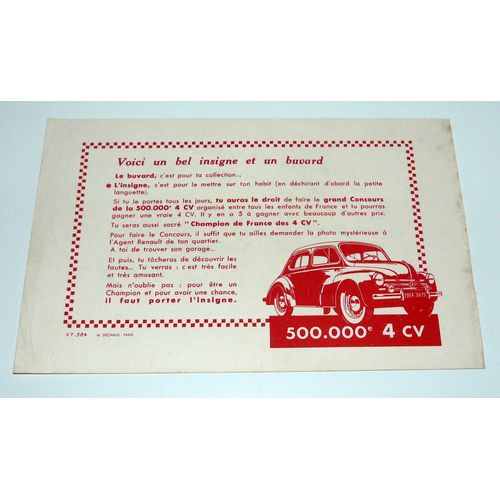 Buvard 500000 Ièm 4 Cv