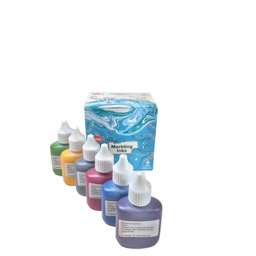 Marbling Base Huile 6 Couleurs Métal 25ml - Oz International