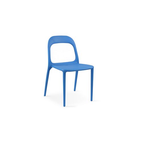 Chaise En Plastique De Jardin Bleu