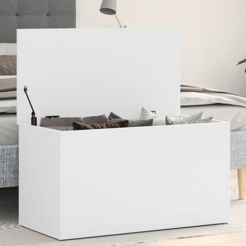 Coffre De Rangement Blanc 84x42x46 Cm Aggloméré - Vidaxl