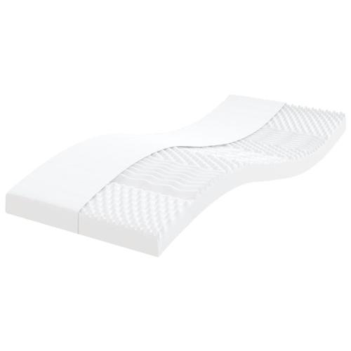 Vidaxl Matelas En Mousse Blanc 100x200 Cm 7 Zones Dureté 20 Ild