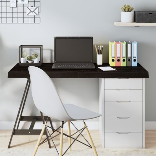 Vidaxl Dessus De Table Marron Foncé Bois Chêne Massif Traité