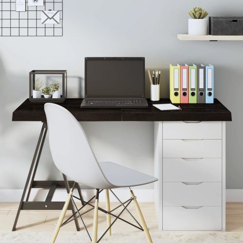 Vidaxl Dessus De Table Marron Foncé Bois Chêne Massif Traité