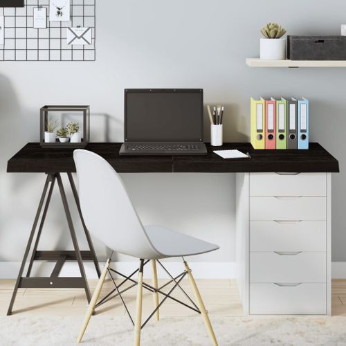 Vidaxl Dessus De Table Marron Foncé Bois Chêne Massif Traité
