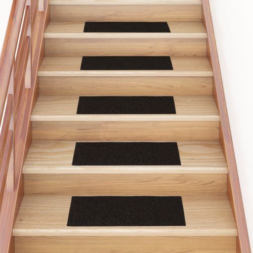 Vidaxl Tapis D'escalier Autocollants Rectangulaire 15 Pcs 60x25 Cm