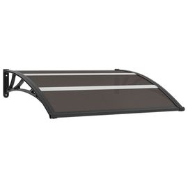 Vidaxl Auvent De Porte Noir 120x75 Cm Pc
