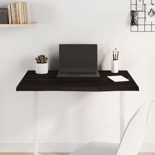 Vidaxl Dessus De Bureau Marron Foncé 80x60x2 Cm Bois Chêne Traité
