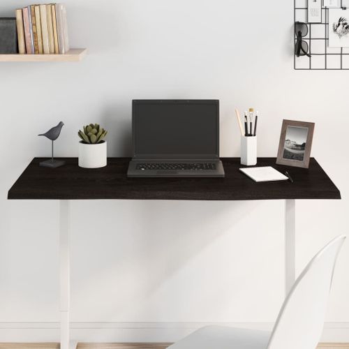 Vidaxl Dessus De Bureau Marron Foncé 100x50x2 Cm Bois Chêne Traité