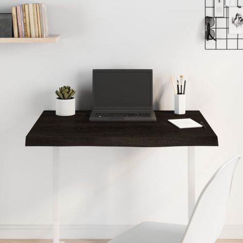 Vidaxl Dessus De Bureau Marron Foncé 100x40x2 Cm Bois Chêne Traité