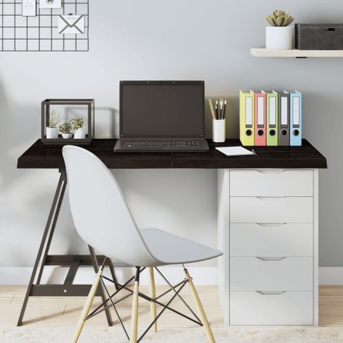 Vidaxl Dessus De Table Marron Foncé Bois Chêne Massif Traité