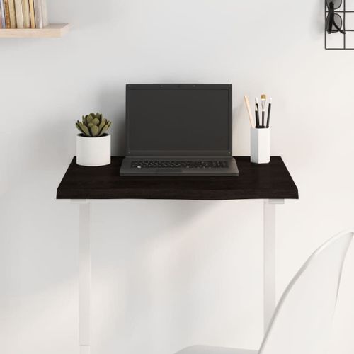 Vidaxl Dessus De Bureau Gris Foncé 60x40x2 Cm Bois Chêne Traité