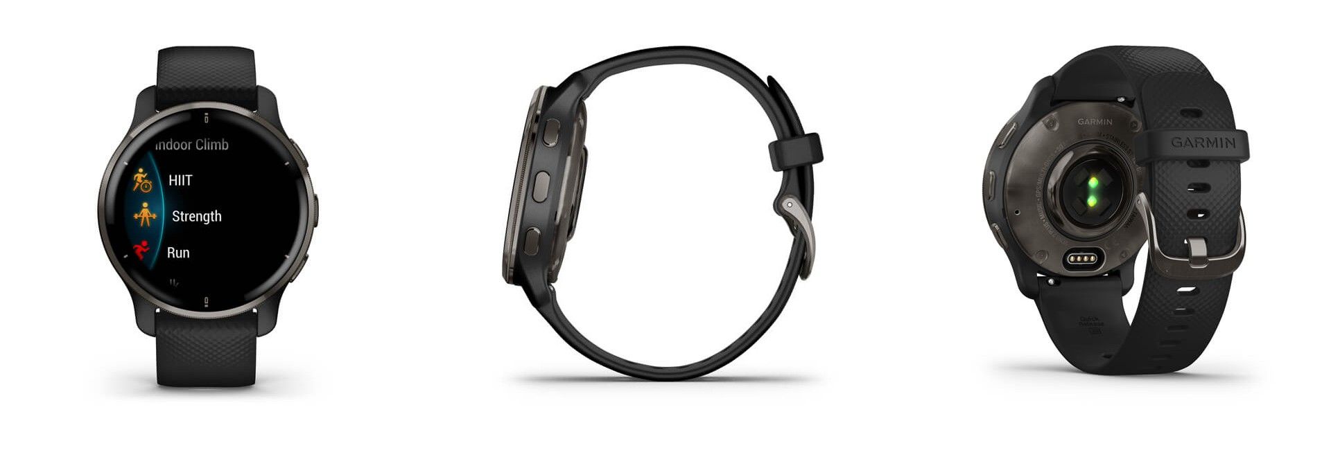 Garmin VENU 2 PLUS Montre sport Gray avec bracelet silicone noir image 1 | Rakuten