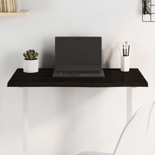 Vidaxl Dessus De Bureau Marron Foncé 80x50x2 Cm Bois Chêne Traité