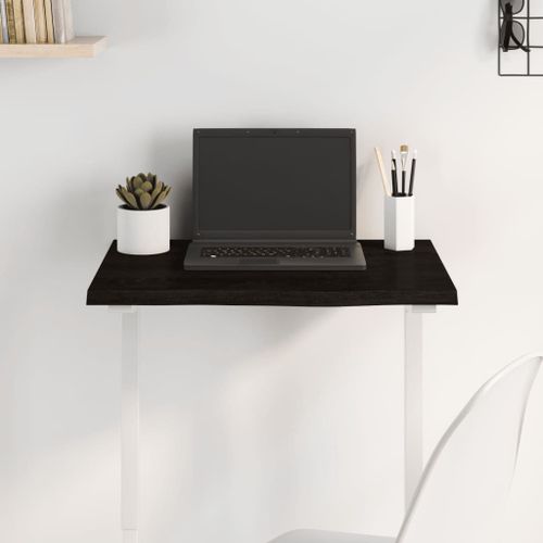Vidaxl Dessus De Bureau Marron Foncé 60x50x2 Cm Bois Chêne Traité