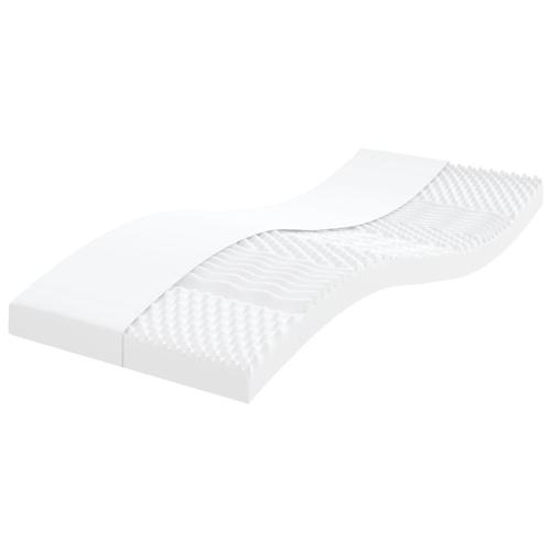 Vidaxl Matelas En Mousse Blanc 80x200 Cm 7 Zones Dureté 20 Ild