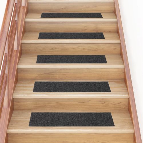 Vidaxl Tapis D'escalier Autocollants Rectangulaire 15 Pcs 76x20 Cm