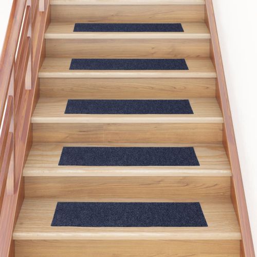 Vidaxl Tapis D'escalier Autocollants Rectangulaire 15 Pcs 76x20 Cm