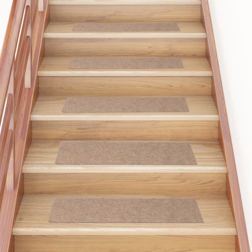 Vidaxl Tapis D'escalier Autocollants Rectangulaire 15 Pcs 76x20 Cm