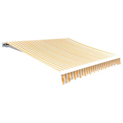 Vidaxl Tissu D'auvent Jaune Tournesol/Blanc 3x2,5 M (Cadre Non Inclus)