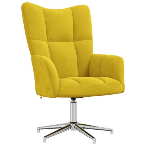 Vidaxl Chaise De Relaxation Jaune Moutarde Velours