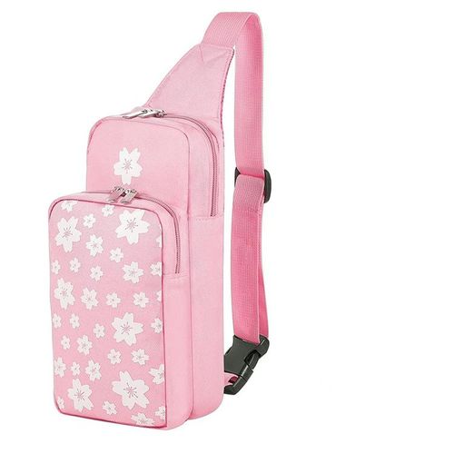 Sac De Voyage Pour Nintendo Switch/Lite, Sac À Bandoulière Étanche Pour Nintendo Switch Oled Lit Console Et Accessoires (Rose Sakura)